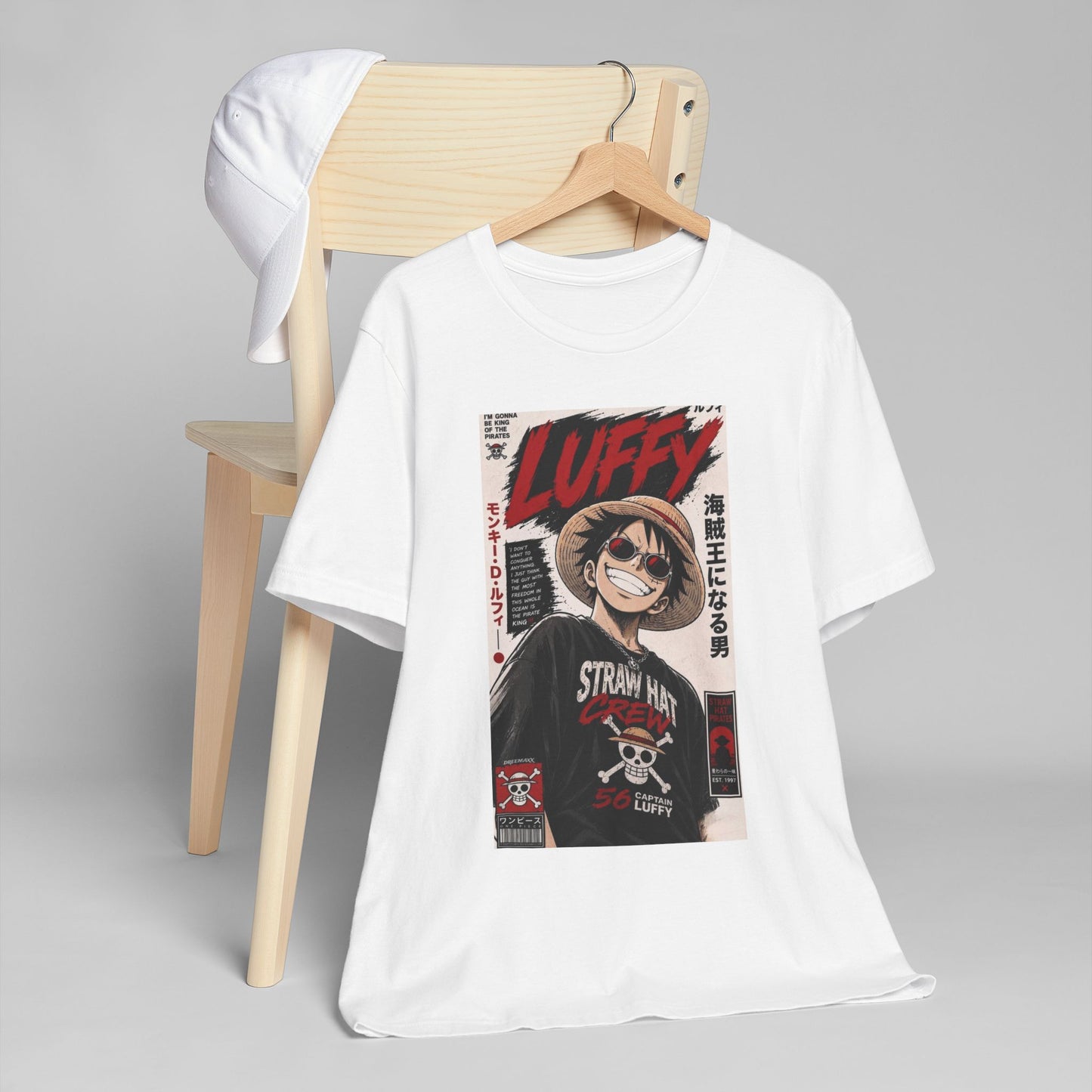 Luffy Straw Hat Anime T-Shirt — One Piece Manga Graphic Tee