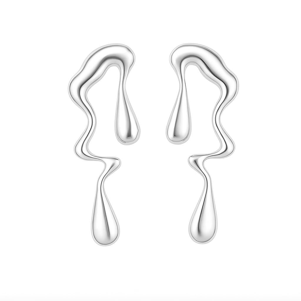 Nilu's Collections Abstract Drip Design Earrings in Trendy and Modern Look | gift for her,gifts for womens & gilrls