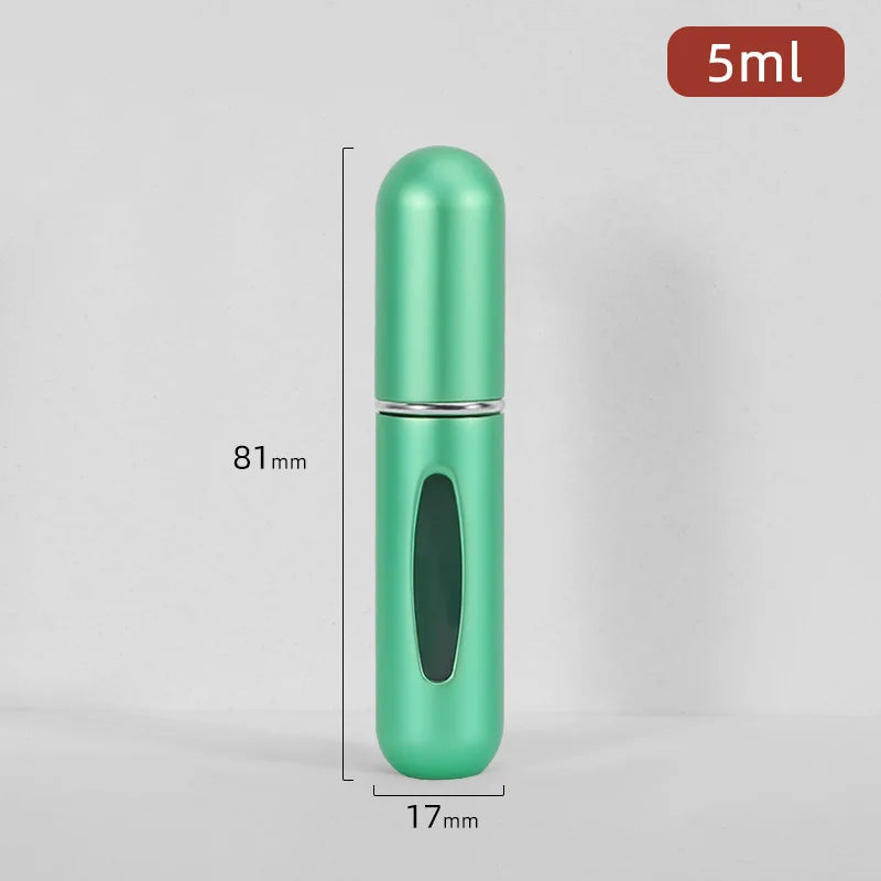 5/8ml Multi Color Aluminum Mini Perfume Bottle with Spray Pump Portable Empty Refillable Atomizer Bottle for Travel Essential