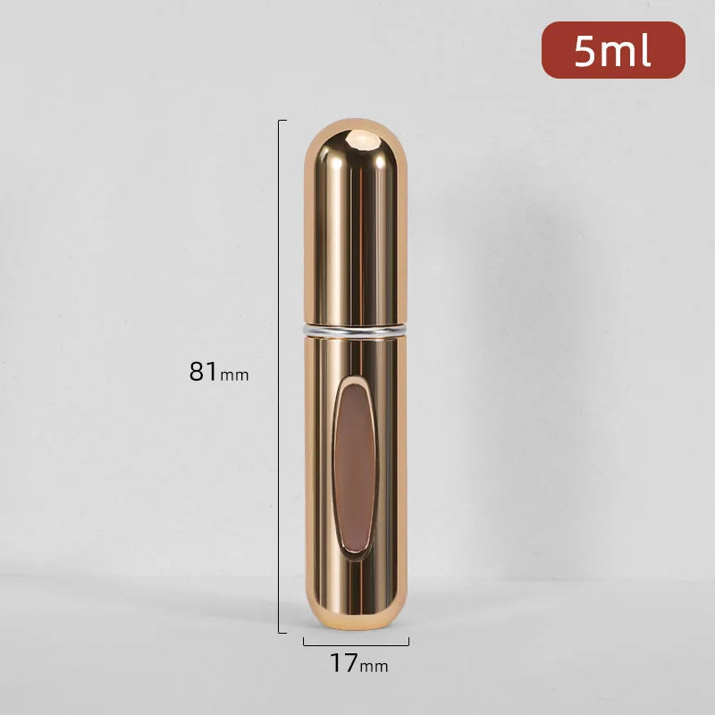 5/8ml Multi Color Aluminum Mini Perfume Bottle with Spray Pump Portable Empty Refillable Atomizer Bottle for Travel Essential