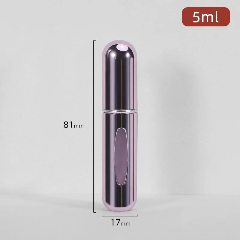 5/8ml Multi Color Aluminum Mini Perfume Bottle with Spray Pump Portable Empty Refillable Atomizer Bottle for Travel Essential