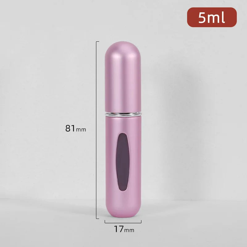 5/8ml Multi Color Aluminum Mini Perfume Bottle with Spray Pump Portable Empty Refillable Atomizer Bottle for Travel Essential